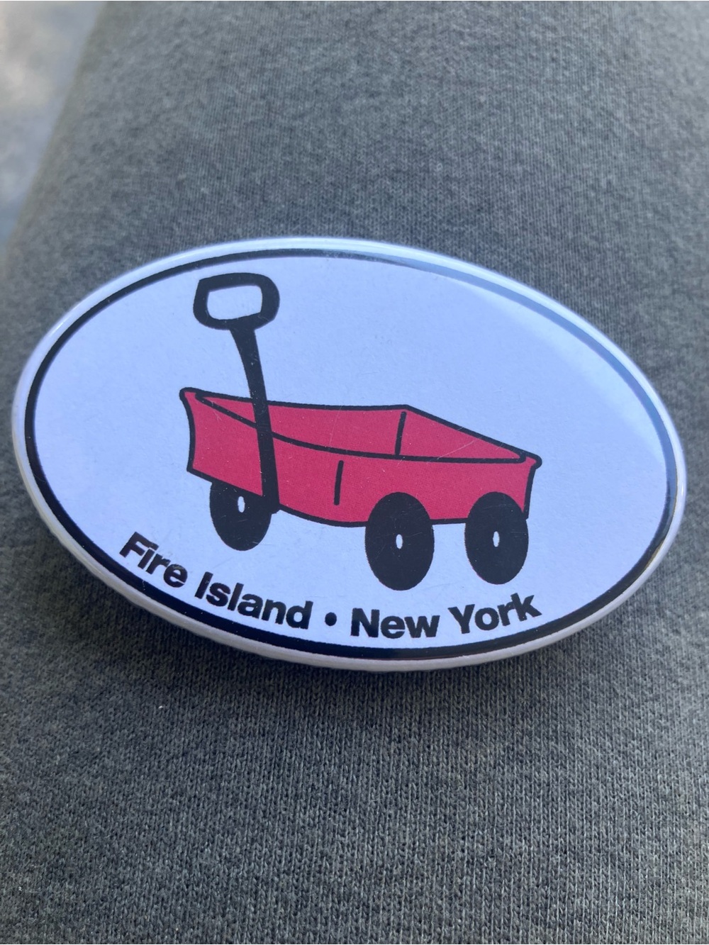 Fire Island New York retro refrigerator magnet 3”